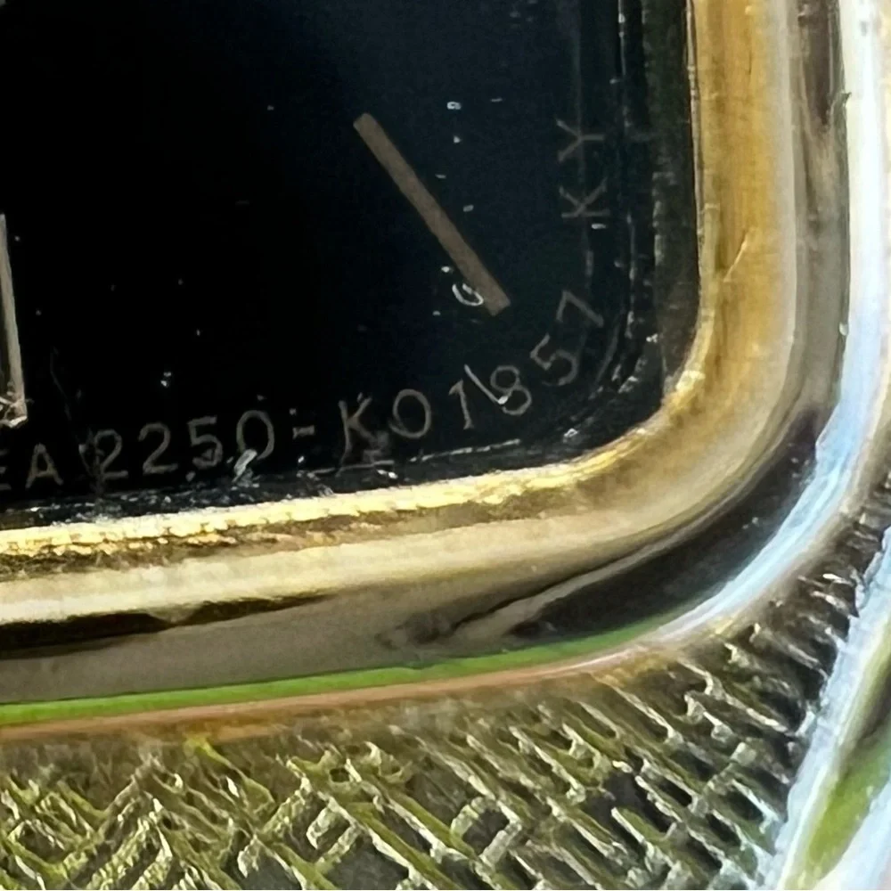 Vintage citizen quartz rectangular black dial gold tone dress watch NEW BATTERY